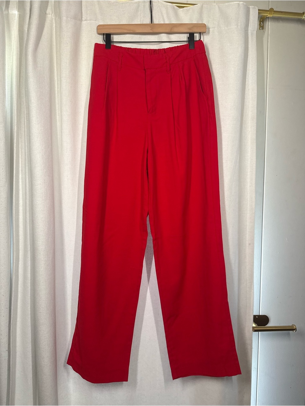 a new day Red Wide-Leg Chinos